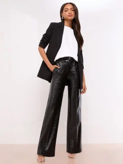 - Pintuck Tailored Wide Leg Trousers*Lipsy New
