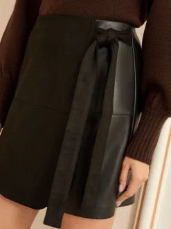 - Faux Leather Wrap Mini Skirt*Love & Roses Discount