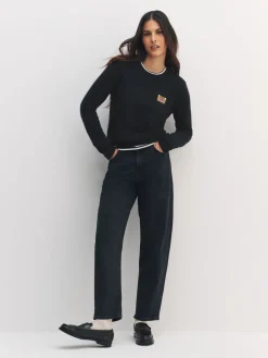 Black Music Cassette - Trui met ronde hals en lange mouwen met wol*Next Discount