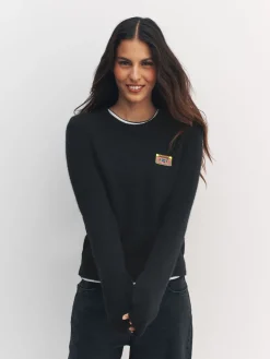 Black Music Cassette - Trui met ronde hals en lange mouwen met wol*Next Discount