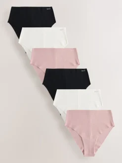 Black/Cream/Pink - Cotton Blend No VPL Knickers 7 Pack*Next Best