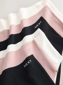 Black/Cream/Pink - Cotton Blend No VPL Knickers 7 Pack*Next Best