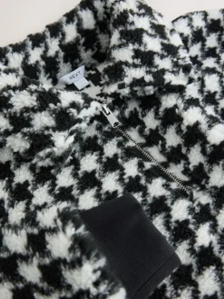 - Jacquard Teddy Borg Quarter Zip Fleece Sweatshirt*Next Discount