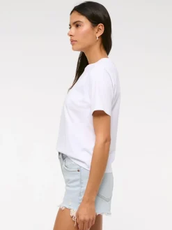 - - Hoge taille mom denim shorts met slijtage-effect*Abercrombie & Fitch Discount