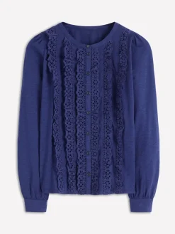 - Broderie Ruffle Jersey Shirt*Boden Discount