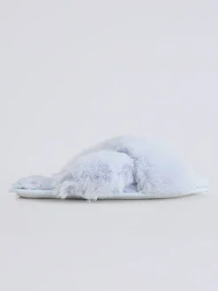 - Bow Embroidered Cross Band Slider Slippers*Boux Avenue Discount