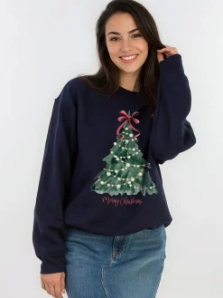 - Christmas Tree Watercolour Sweatshirt*Brands In Discount