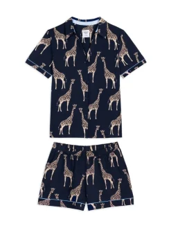 - pyjamaset met korte broek en giraffenprint van katoen*Chelsea Peers Discount
