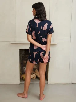 Blauw - Wild Duo Print Nightshirt*Chelsea Peers Sale