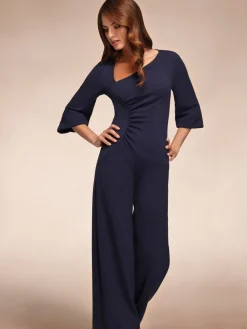 - Ruched Jumpsuit with Sleeves*Hot Squash Discount