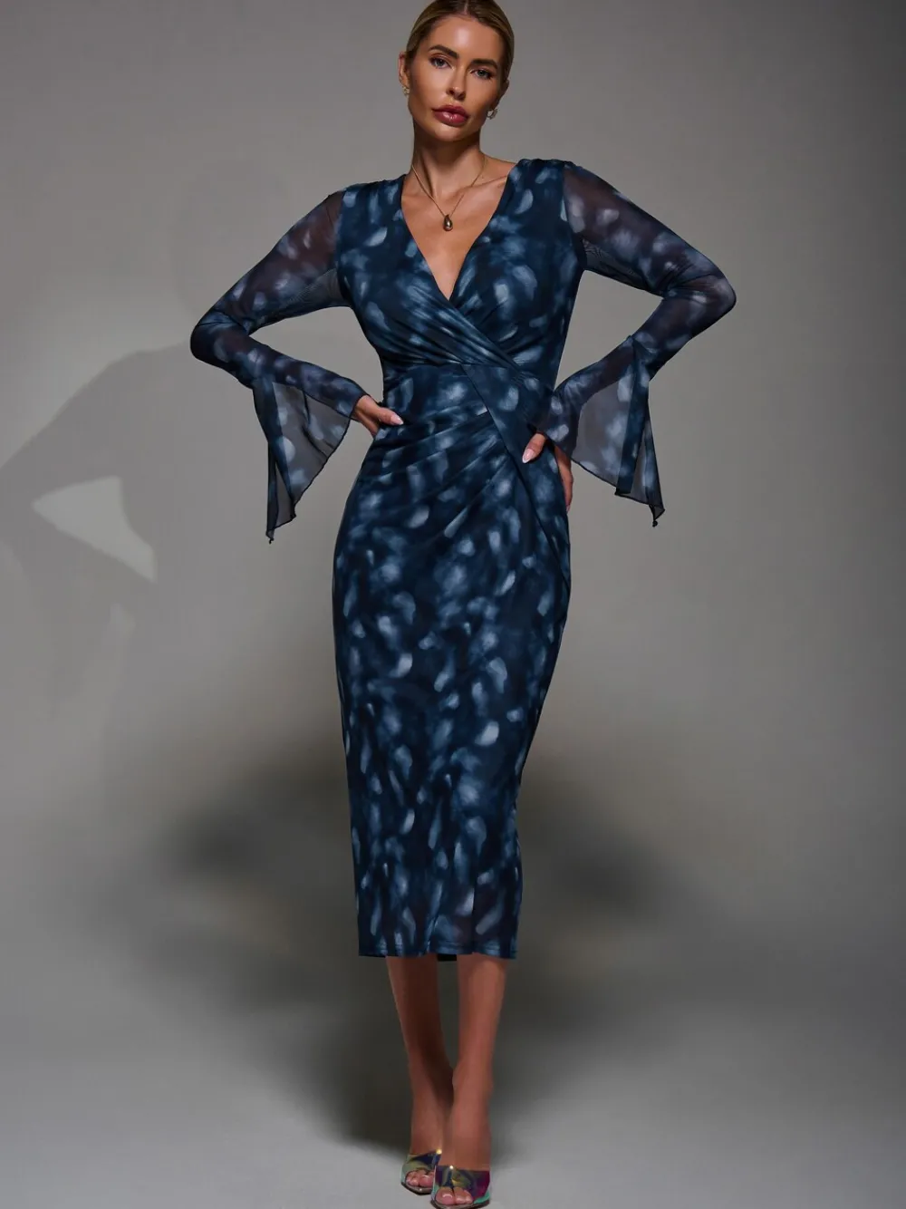 - Long Sleeve Mesh Bodycon Dress*Jolie Moi Clearance