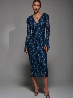 - Long Sleeve Mesh Bodycon Dress*Jolie Moi Clearance