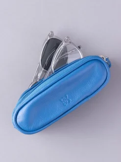 Blauw - dubbele brillenkoker*Lakeland Leather New