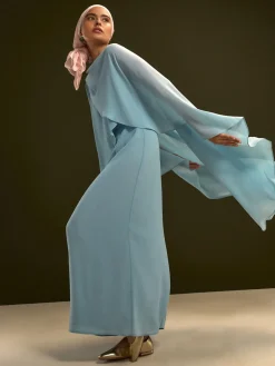 - Lange jurk met cape*Next Outlet