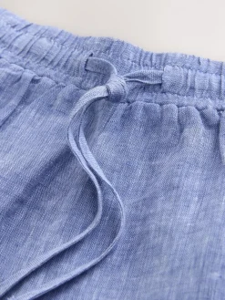 Blauw - N. Premium 100% Linen Shorts*Next New