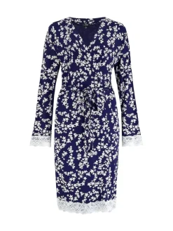 - - Sofa Loves Lace - Jersey kamerjas met overslag*Pour Moi Online