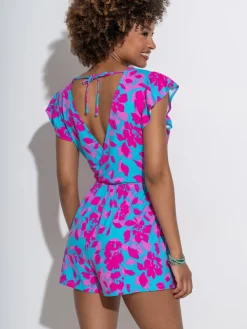 - Frill Stretch Jersey Beach Playsuit*Pour Moi Clearance