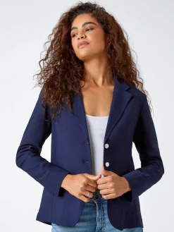 - blazer met stretch en knopendetail*Roman Sale