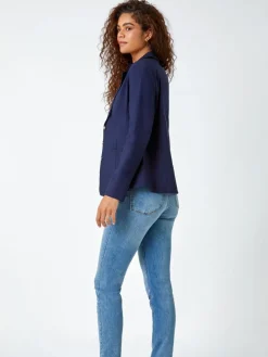 - blazer met stretch en knopendetail*Roman Sale