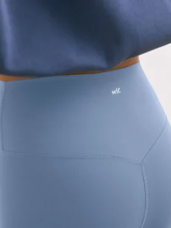 Blauw - Legging met hoge taille*self.