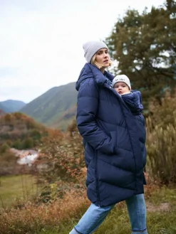 - Lange Chevron 3 in 1 zwangerschaps- & draagjas met donsvulling*Seraphine New