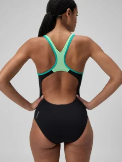 - - Laneback badpak met inzetstukken*Speedo