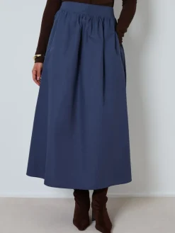 Blauw - Midi rok met zakken*Threadbare Sale