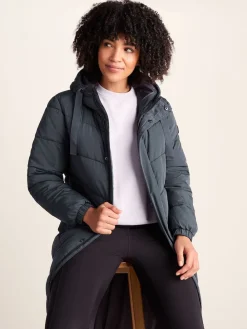 - Raleigh thermische gewatteerde lange jas met capuchon*Tog 24 Discount