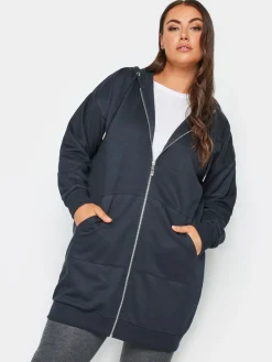 - Yours - Curve - Lange hoody met rits*Yours Curve Outlet