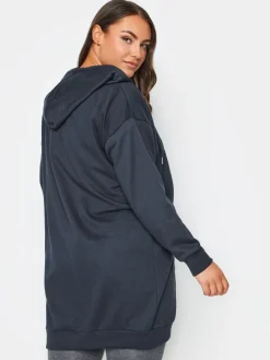 - Yours - Curve - Lange hoody met rits*Yours Curve Outlet