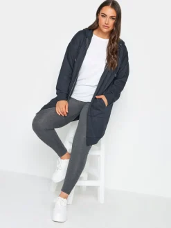 - Yours - Curve - Lange hoody met rits*Yours Curve Outlet