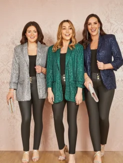 - - Blazer met lovertjes en zakken*Yumi Sale