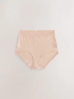 Blauw fijne bloemenprint - Katoenen kanten slipjes 4 stuks*Next Best