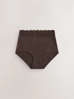 Blauw fijne bloemenprint - Katoenen kanten slipjes 4 stuks*Next Best