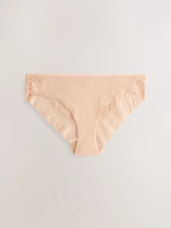 Blauw fijne bloemenprint - Katoenen kanten slipjes 4 stuks*Next Best