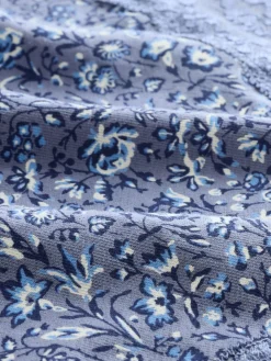 Blauw fijne bloemenprint - Katoenen kanten slipjes 4 stuks*Next Best