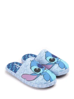 Blauw met Stitch - winterse pantoffelmuiltjes voor dames*Vanilla Underground