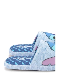 Blauw met Stitch - winterse pantoffelmuiltjes voor dames*Vanilla Underground