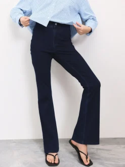 - Denim jersey legging met uitlopende pijpen*Next