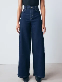 - High Rise FlexiFit Stretch Pull On Wide Leg Jeans*Next Sale