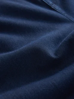 Blauw met wassing - Jersey denim broek met wijde pijpen*Next New