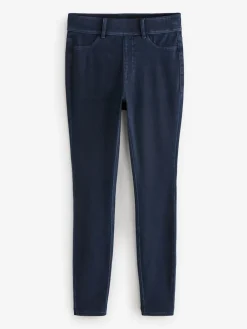Blauw met wassing - Lange jersey denim leggings*Next Clearance