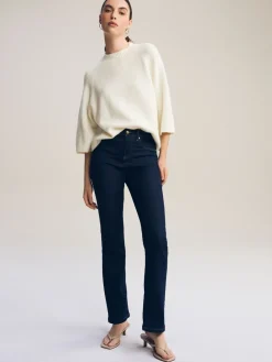 Blauw met wassing - Superzachte bootcut-jeans*Next Hot