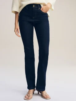 Blauw met wassing - Superzachte bootcut-jeans*Next Hot