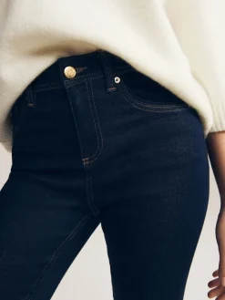 Blauw met wassing - Superzachte bootcut-jeans*Next Hot