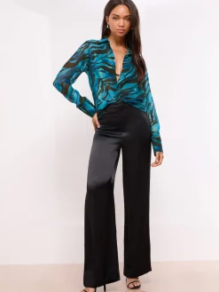 - bedrukt chiffon overhemd*Lipsy Hot