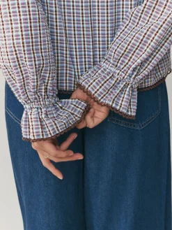 - Oversized Collar Long Sleeve Blouse*Next Discount