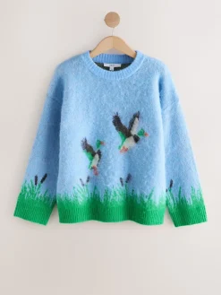 - Geborstelde trui met ronde hals*Next Discount