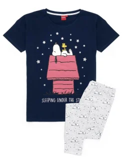 Blauwe Snoopy - Snoopy Korte Broek Pyjama's Set*Vanilla Underground Outlet