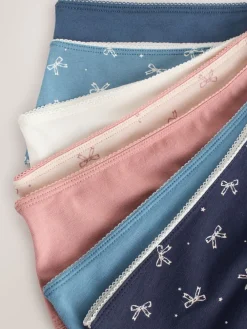 Blauwe strikken - Set van 7 slips met hoog katoengehalte*Next Discount